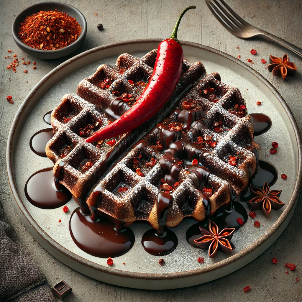 Fűszeres és gazdag házi chilis-csokoládés gofri
