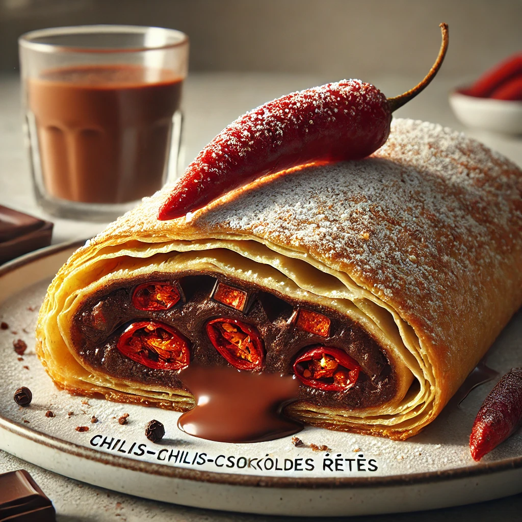 Finom és ropogós chilis-csokoládés rétes