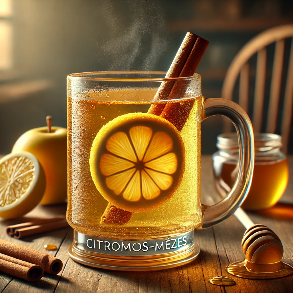 Meleg, illatos cider citrom és méz kombinációjával
