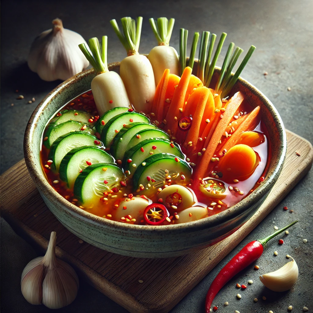 Japán savanyított zöldség gochugaru chilivel