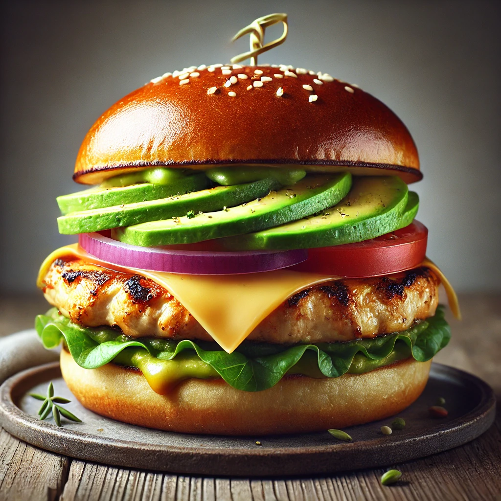 Krémes és egészséges avokádós csirkés hamburger otthon
