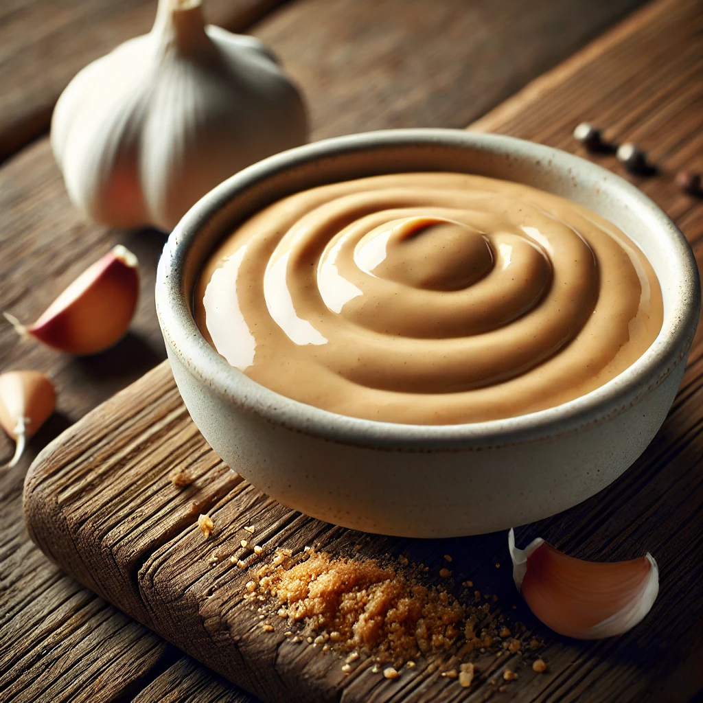 Friss Ã©s gazdag currys fokhagymÃ¡s tahini szÃ³sz