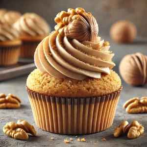 Gazdag és diós cupcake lágy krémmel
