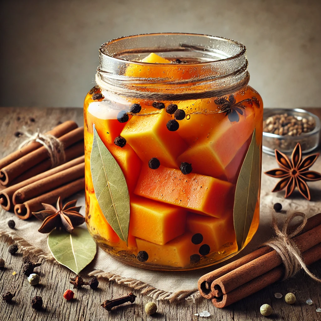 Különleges és pikáns házi édes-savanyú savanyított papaya