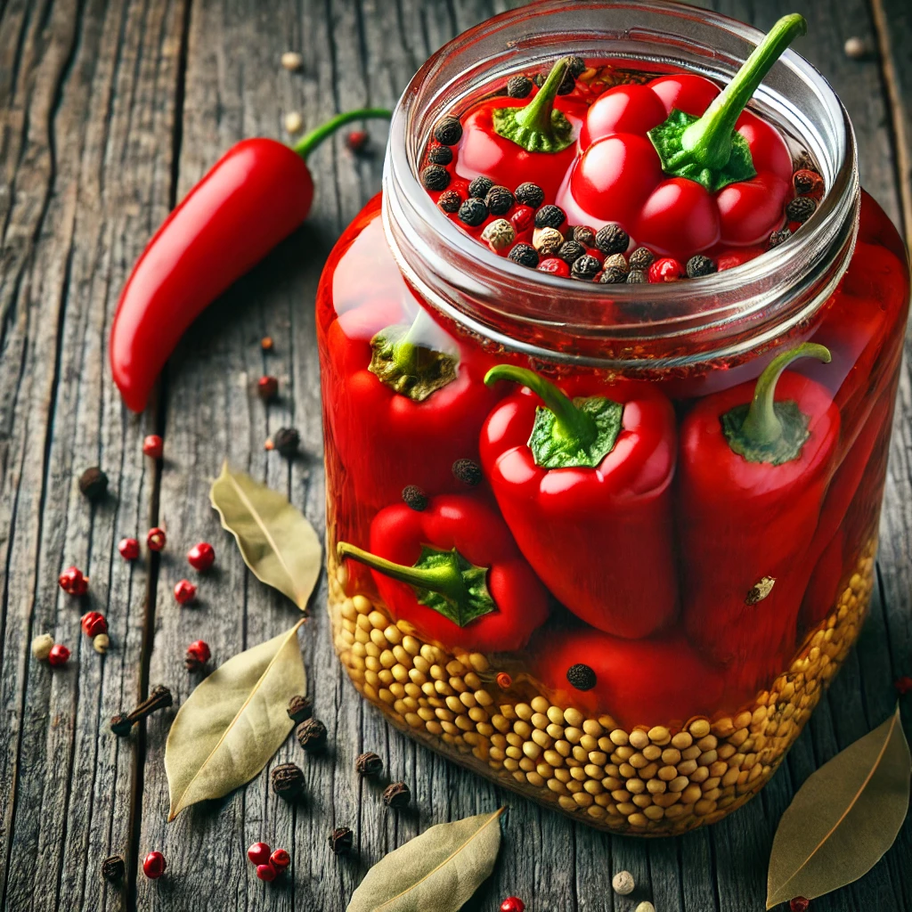 Lágy és kiegyensúlyozott savanyított pimento paprika házilag