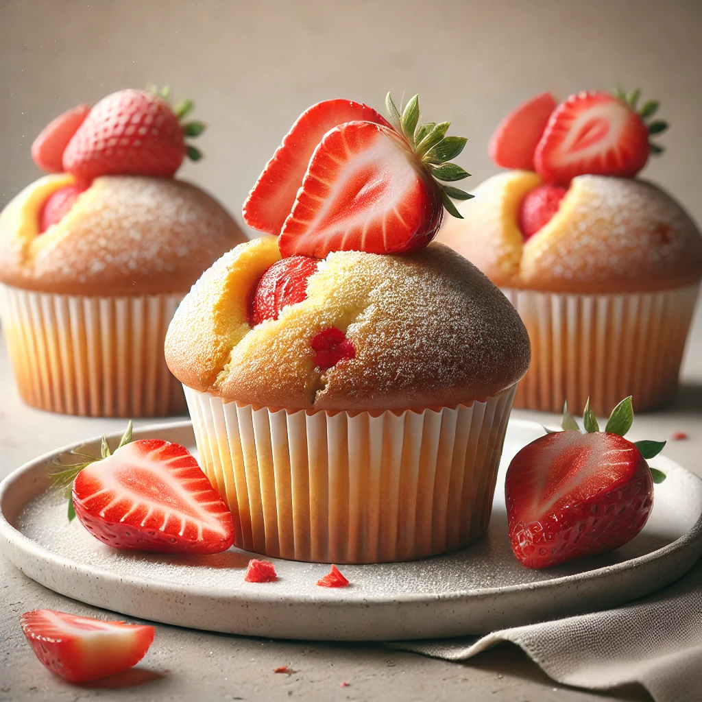 Finom és könnyű epres cupcake