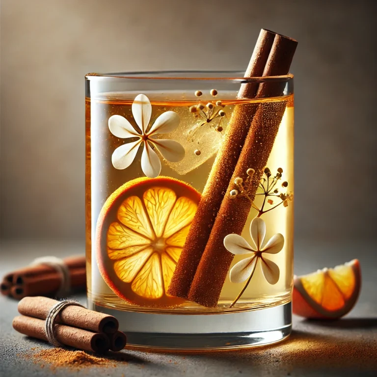 Fahéjas bodzás cider pohárban