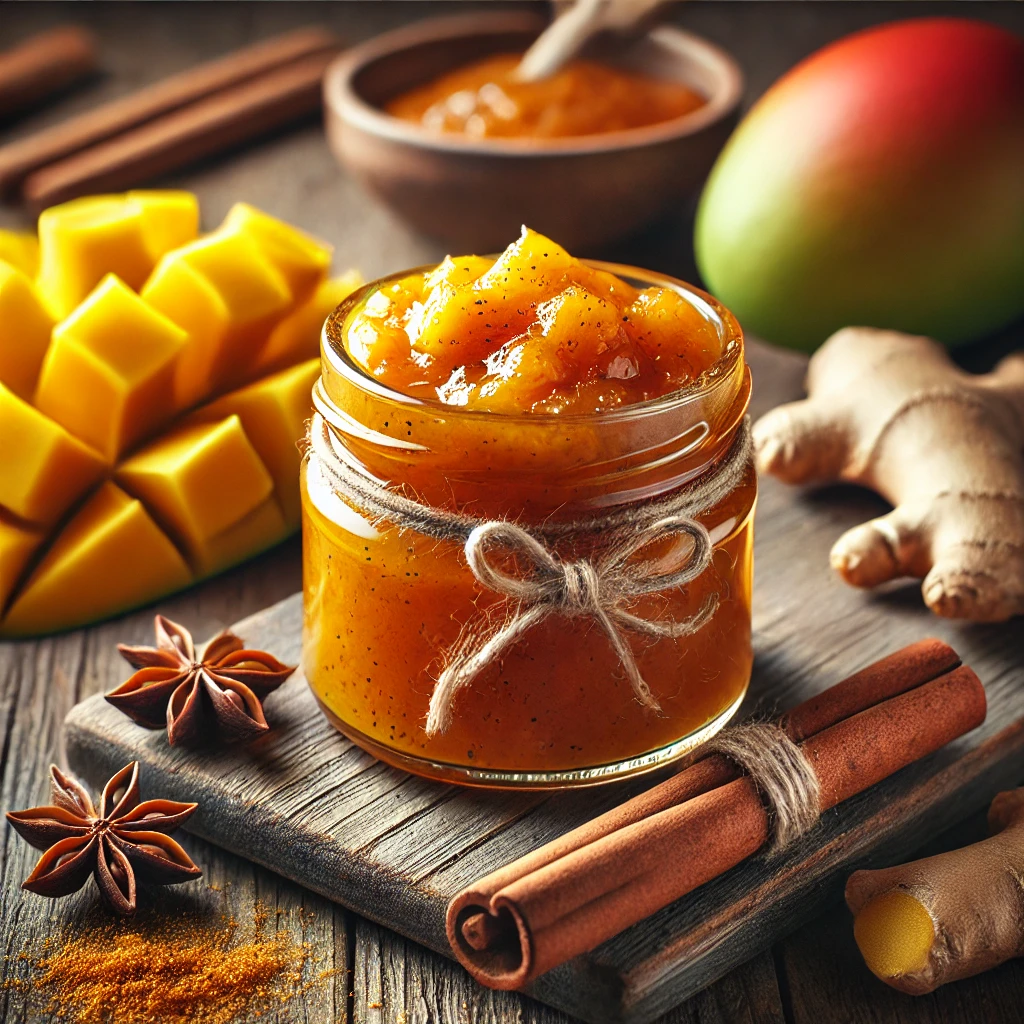 Gazdag, fűszeres fahéjas mangós gyömbér chutney házilag