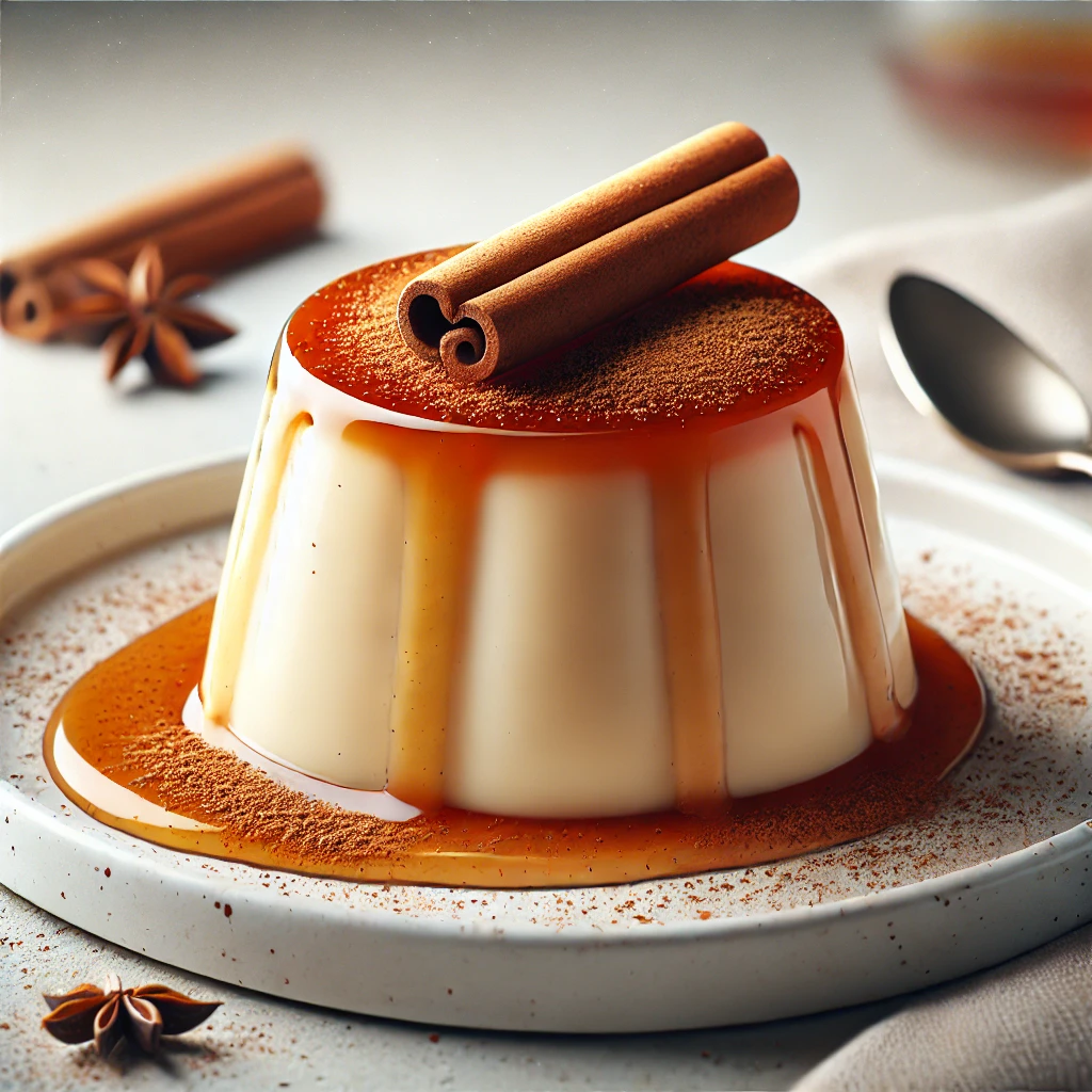 Krémes olasz panna cotta fahéjas ízesítéssel