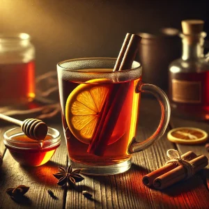 Fűszeres, melegítő tea fahéjjal és rummal