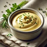 Francia béarnaise mártás tálalva