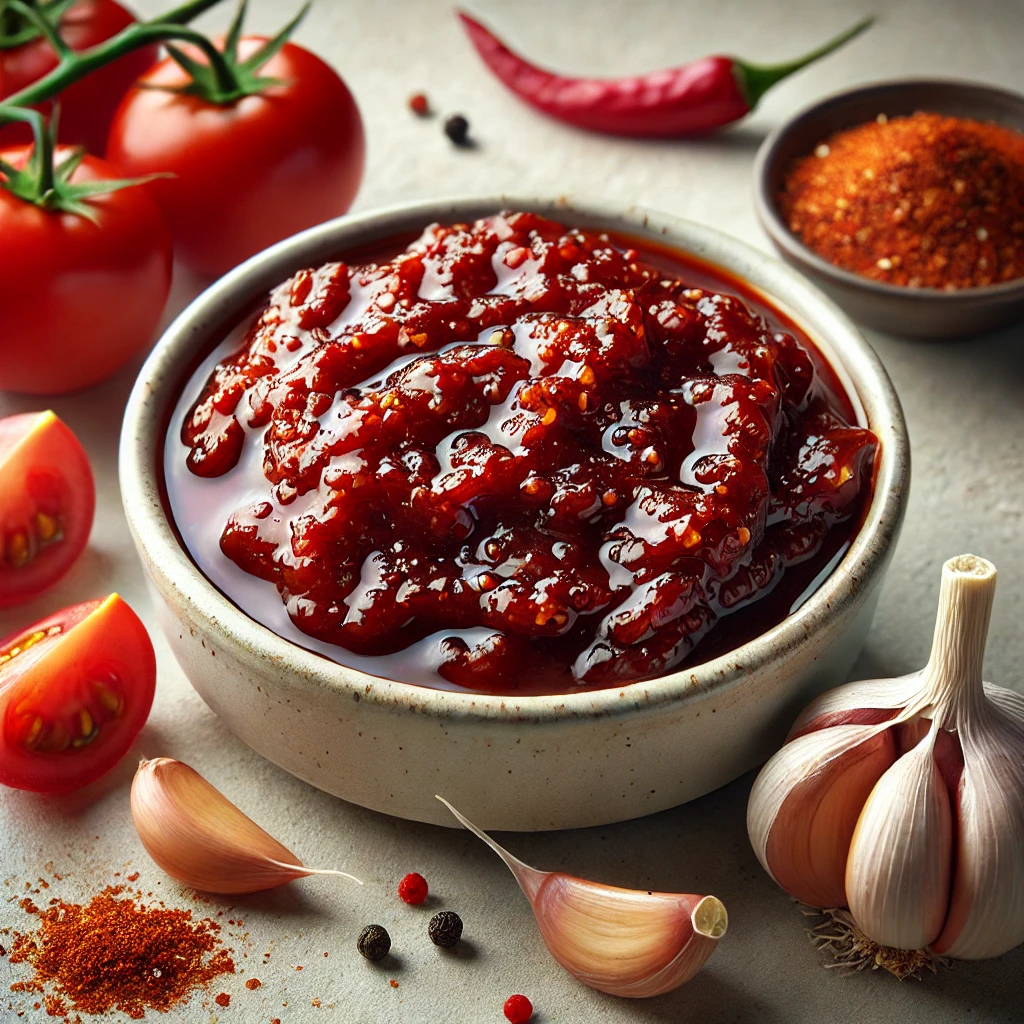 Gazdag és füstös fokhagymás paradicsom chutney sajtokhoz és húsételekhez