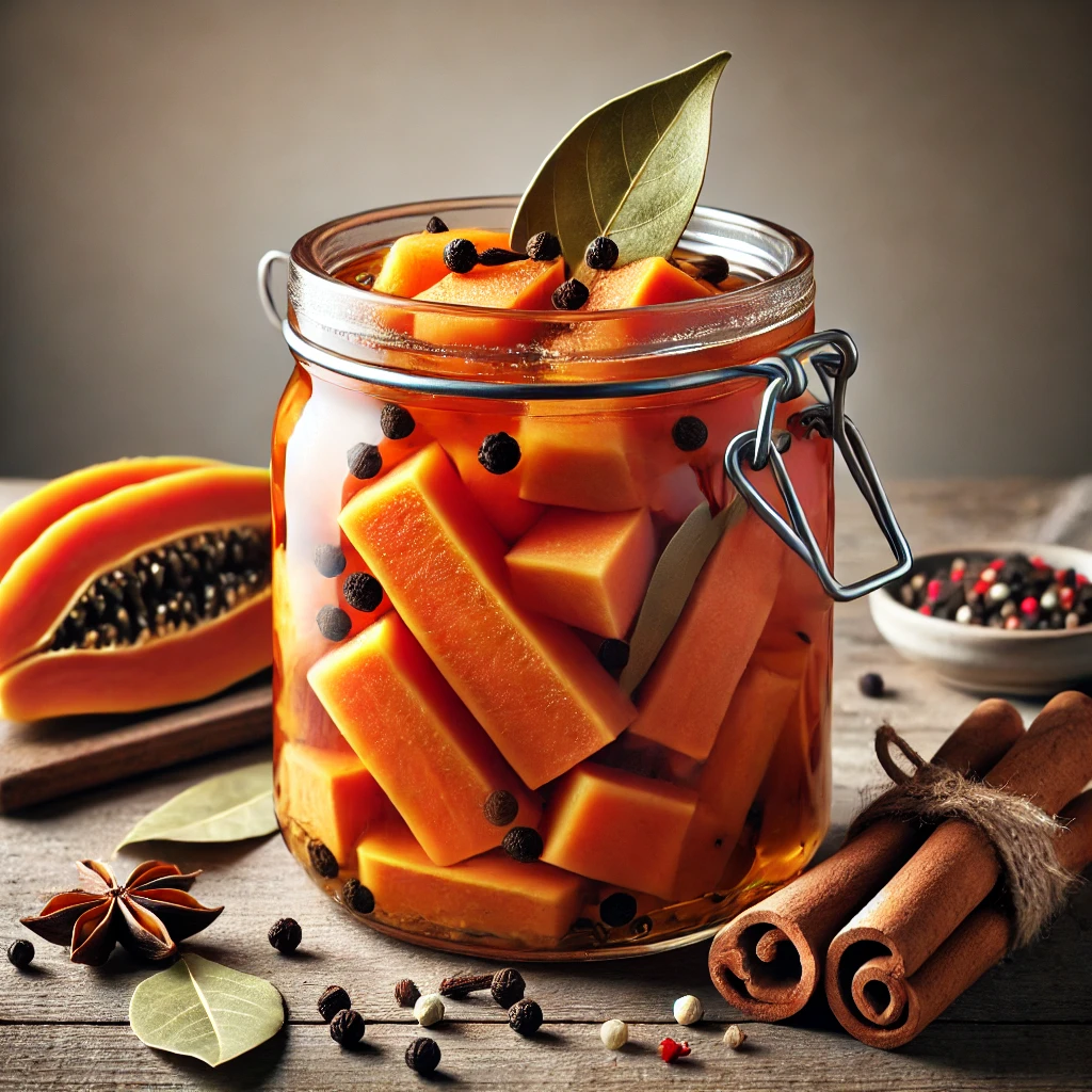Pikáns és különleges házi fűszeres savanyított papaya