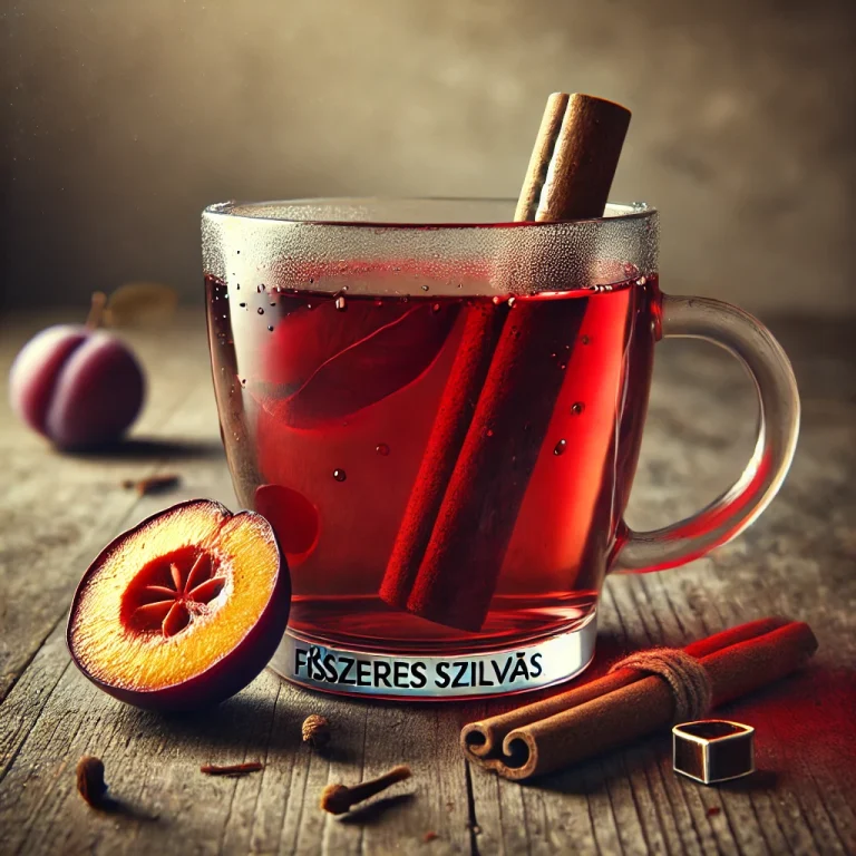 Fűszeres szilvás tea csészében