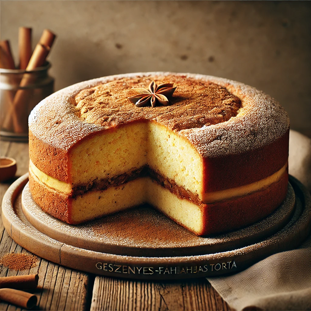 Puha és illatos torta gesztenyével és fahéjjal