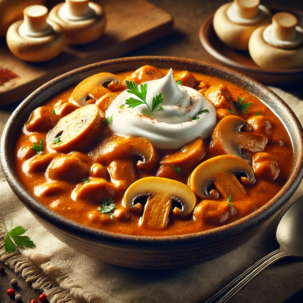 Tejszínes gombapaprikás recept – krémes és ízletes magyar fogás