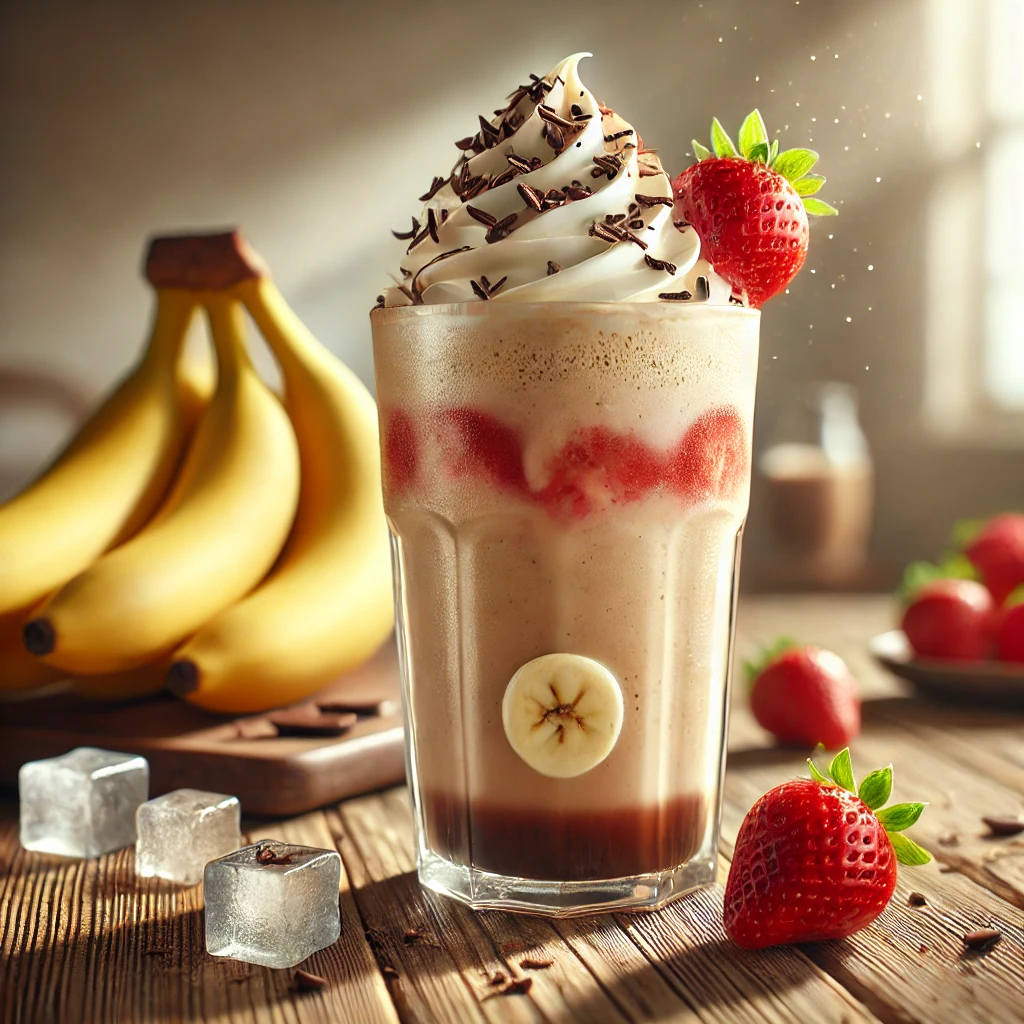 FrissÃ­tÅ Ã©s hÅ±sÃ­tÅ nyÃ¡ri frappÃ© banÃ¡nnal Ã©s eperrel