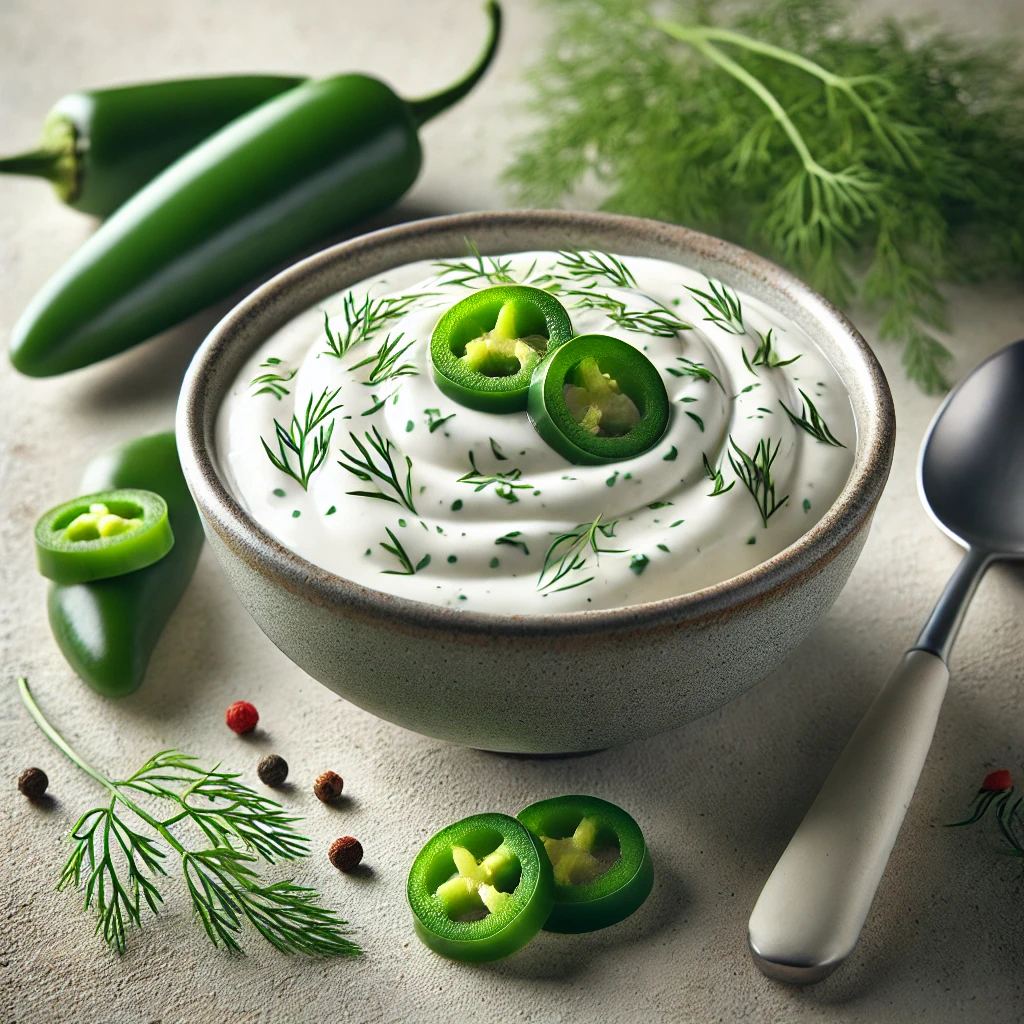 Frissítő jalapeños kapros tejfölmártás sült krumplihoz