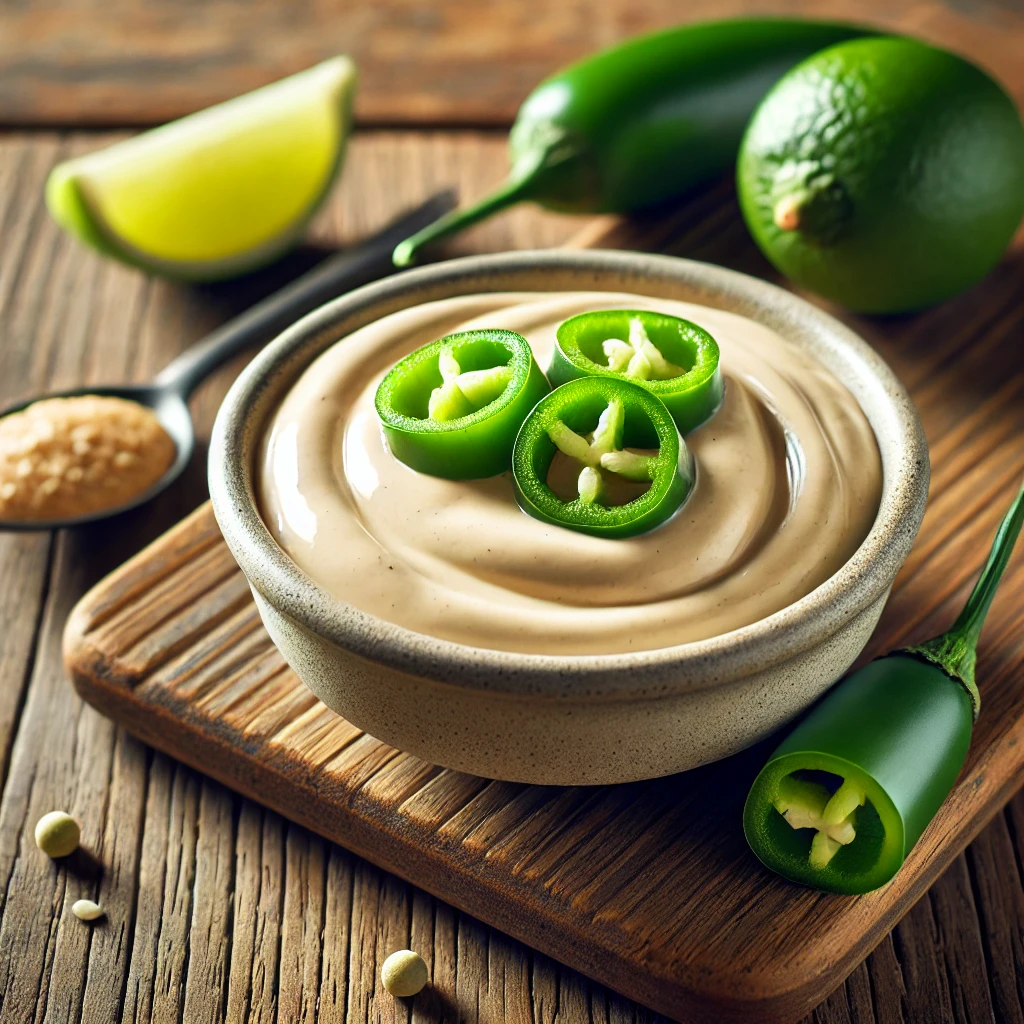 Krémes és pikáns tahini szósz jalapeñóval és lime-mal