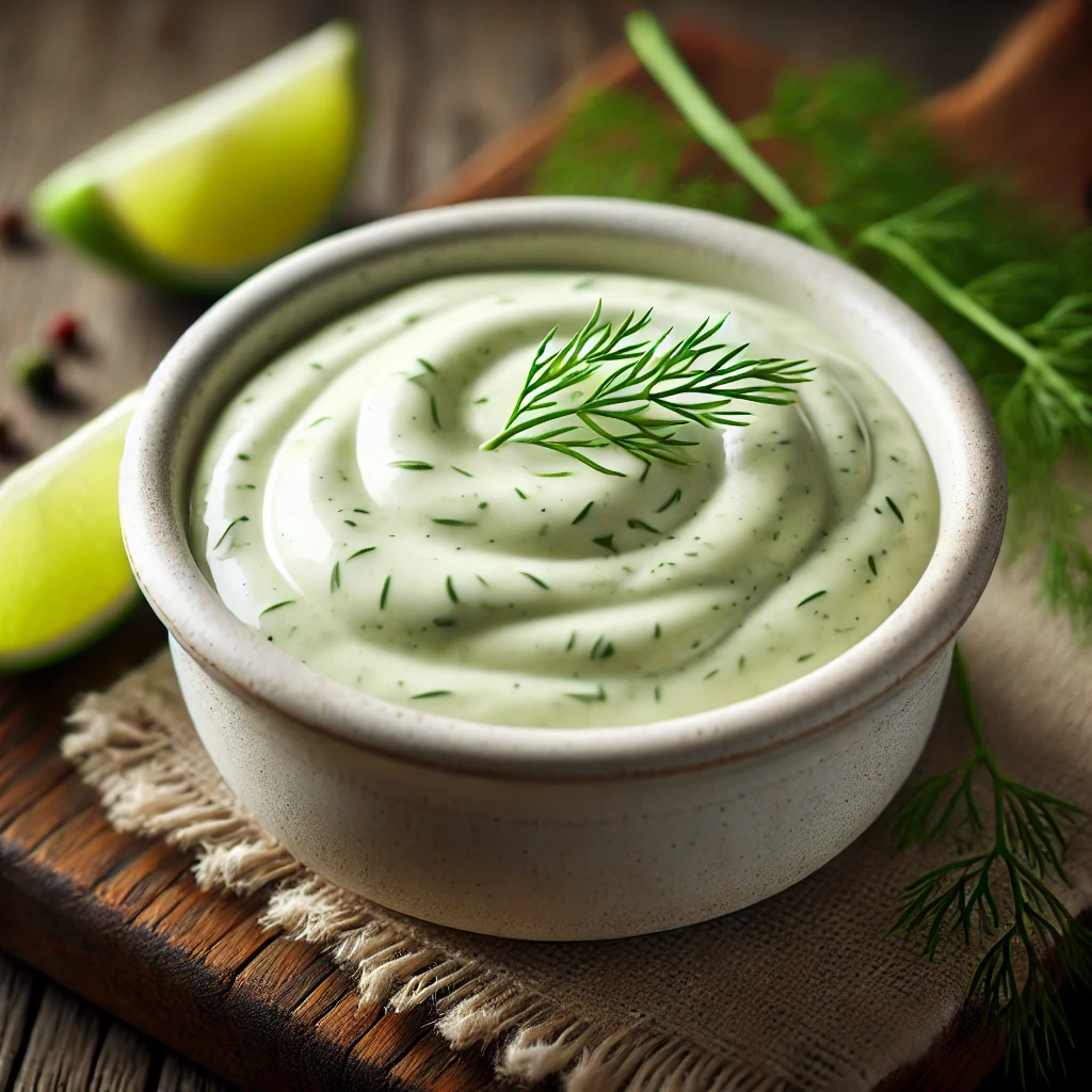 Friss, krÃ©mes kapros tejfÃ¶lÃ¶s lime szÃ³sz