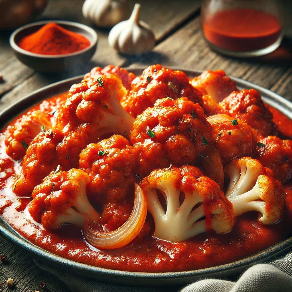 Ízletes karfiol pörkölt – vegetáriánus magyaros recept.