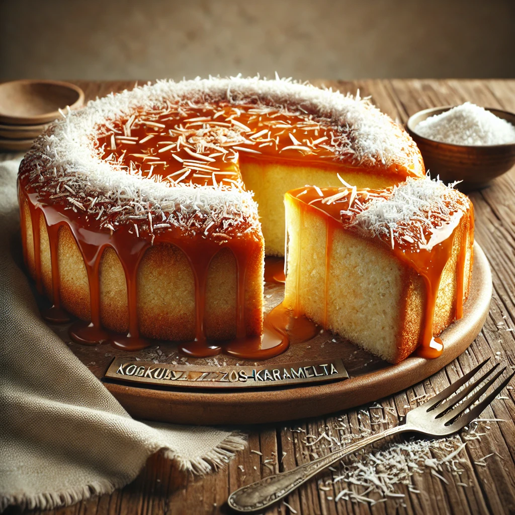 Gazdag kókuszos-karamellás torta tökéletes desszertként