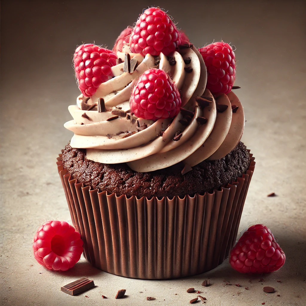 Puha és ízletes málnás csokoládés cupcake mascarpone krémmel