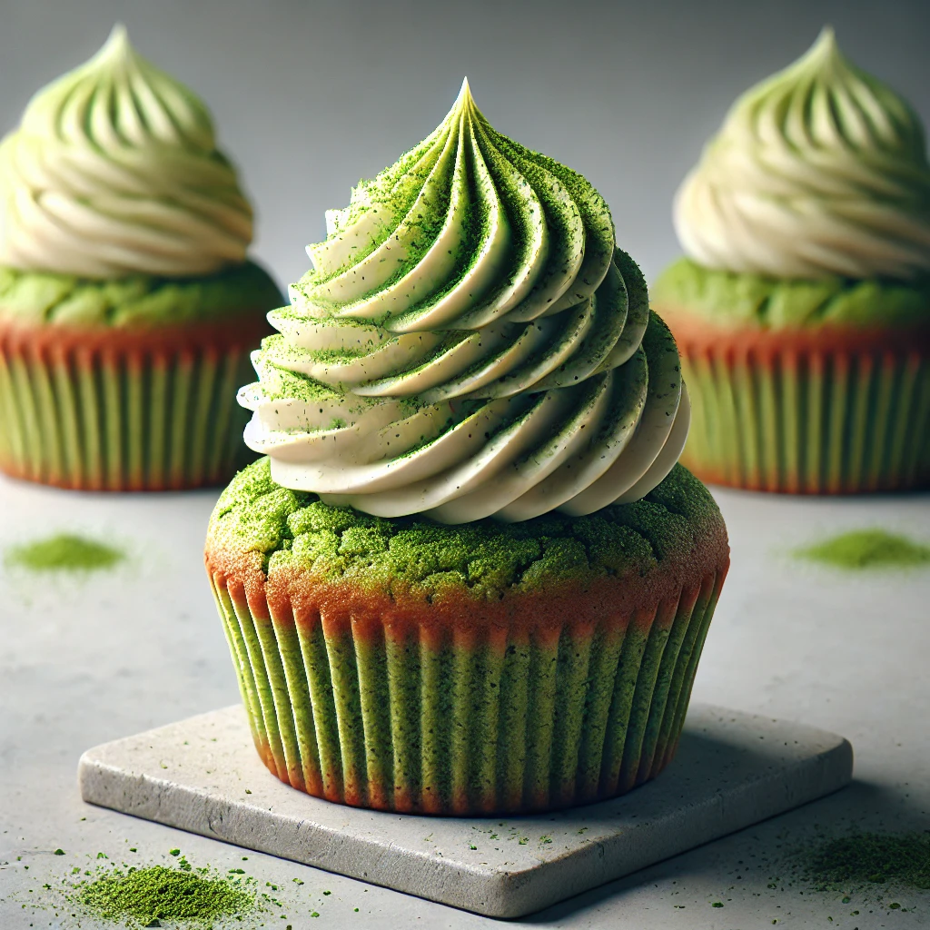 Puha és ízletes zöld teás cupcake mascarpone krémmel
