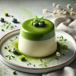 Matcha panna cotta tálalva