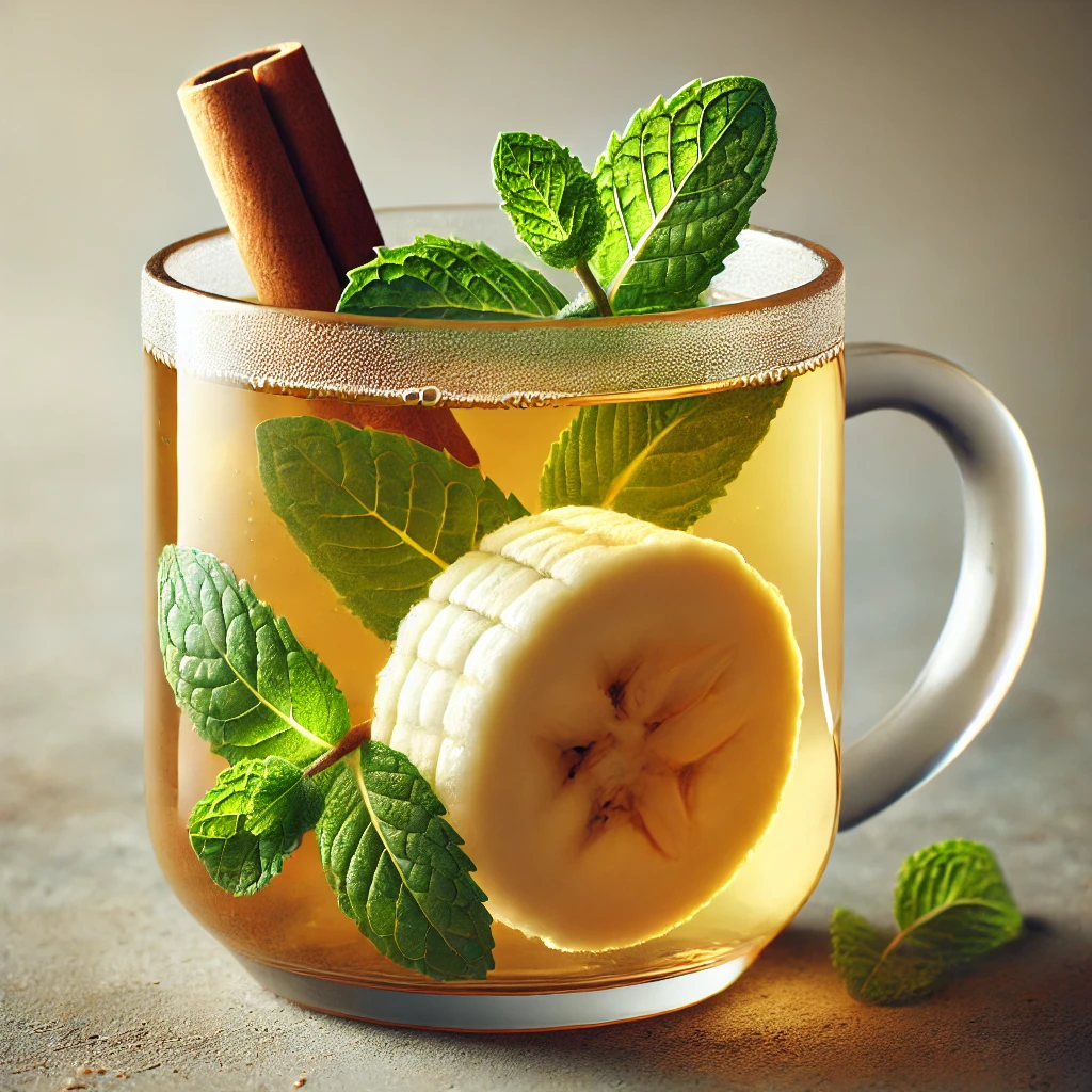 Különleges és frissítő tea banánnal és mentával