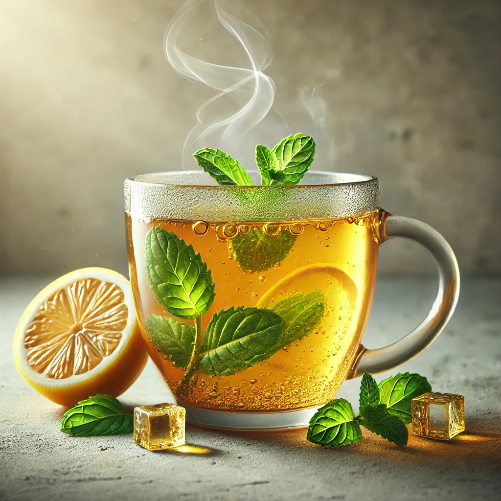 Frissítő és illatos tea mentával és citrommal