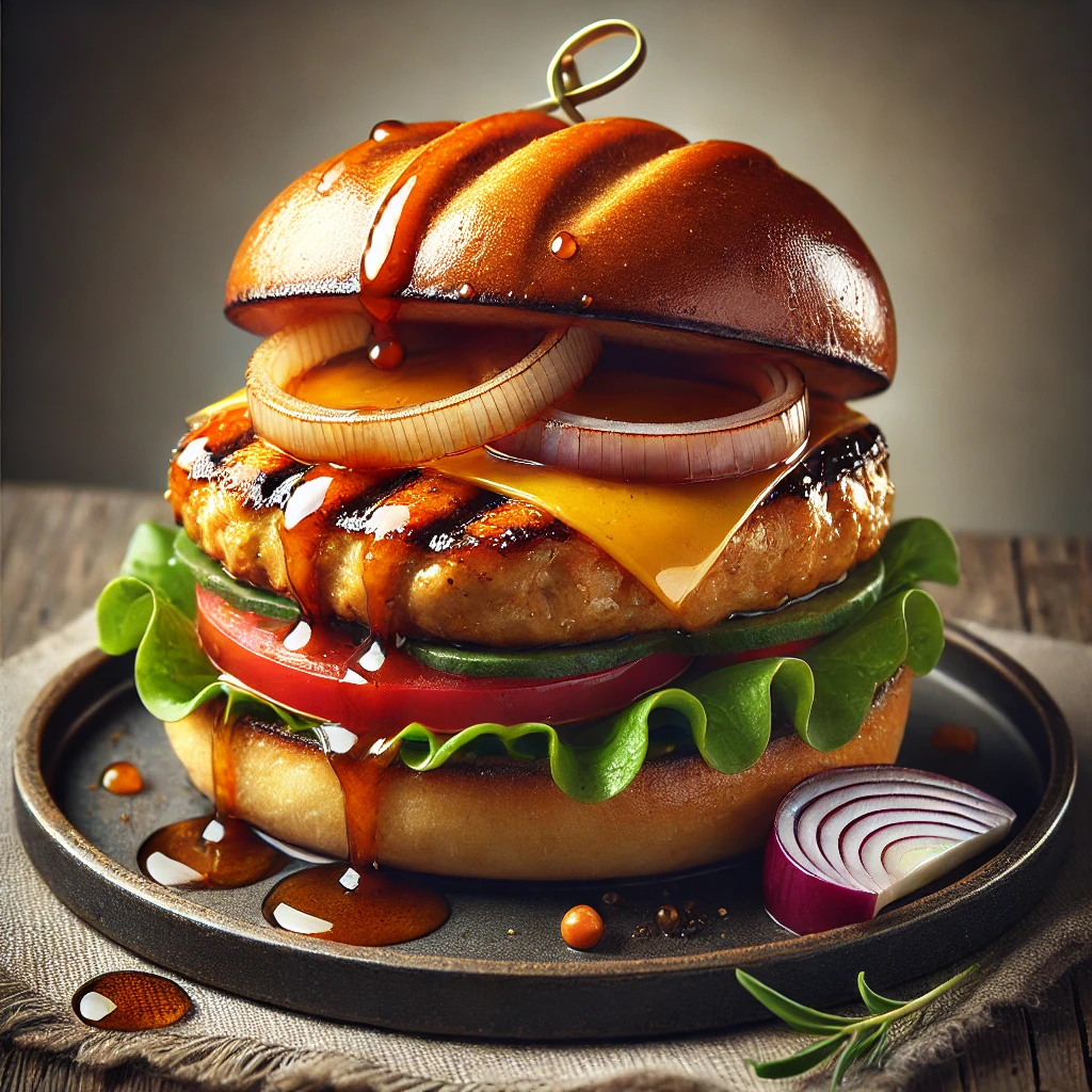 Selymesen édes és sós csirkés hamburger otthon