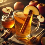 Mézes-almás cider pohárban