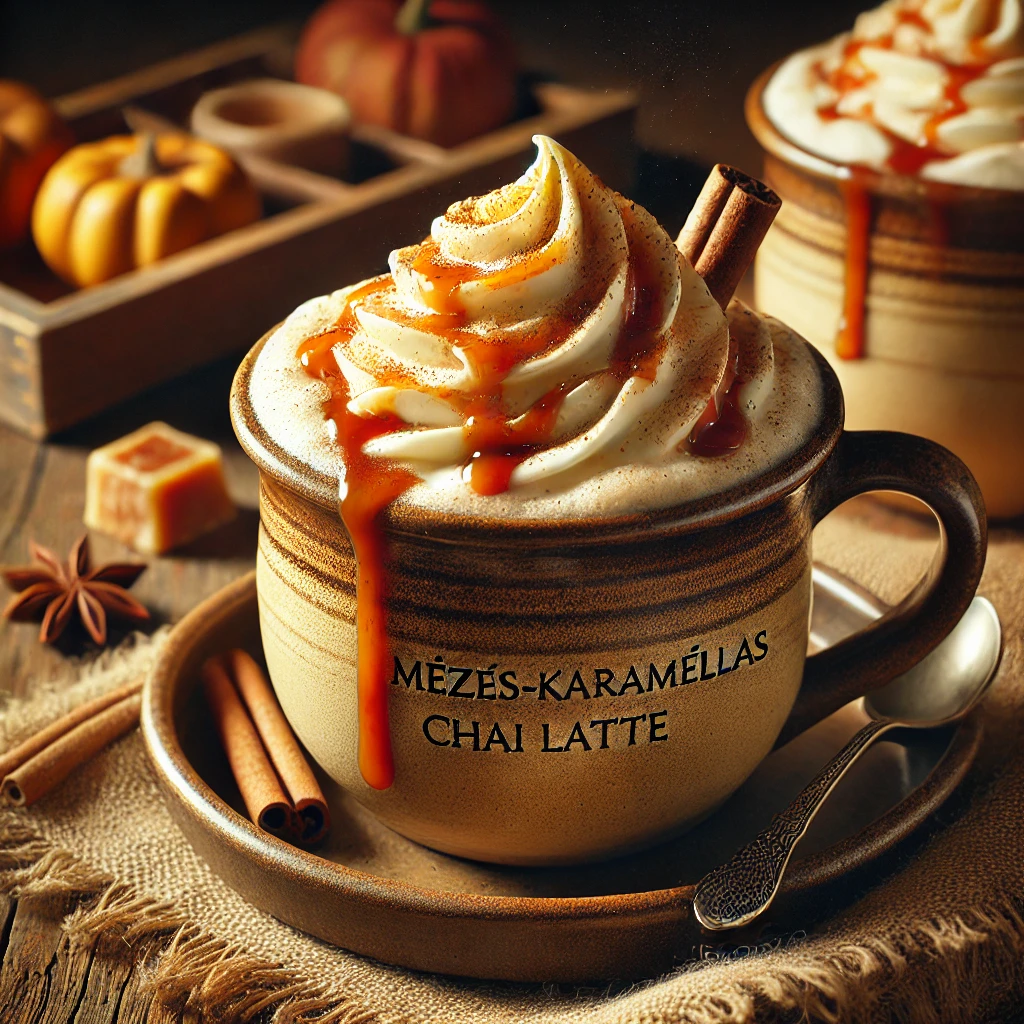 Fűszeres, mézes és karamellás chai latte tökéletes téli estékhez