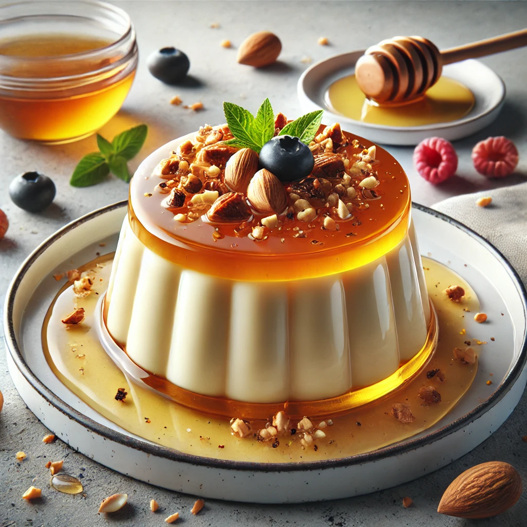 Krémes panna cotta mézes ízesítéssel
