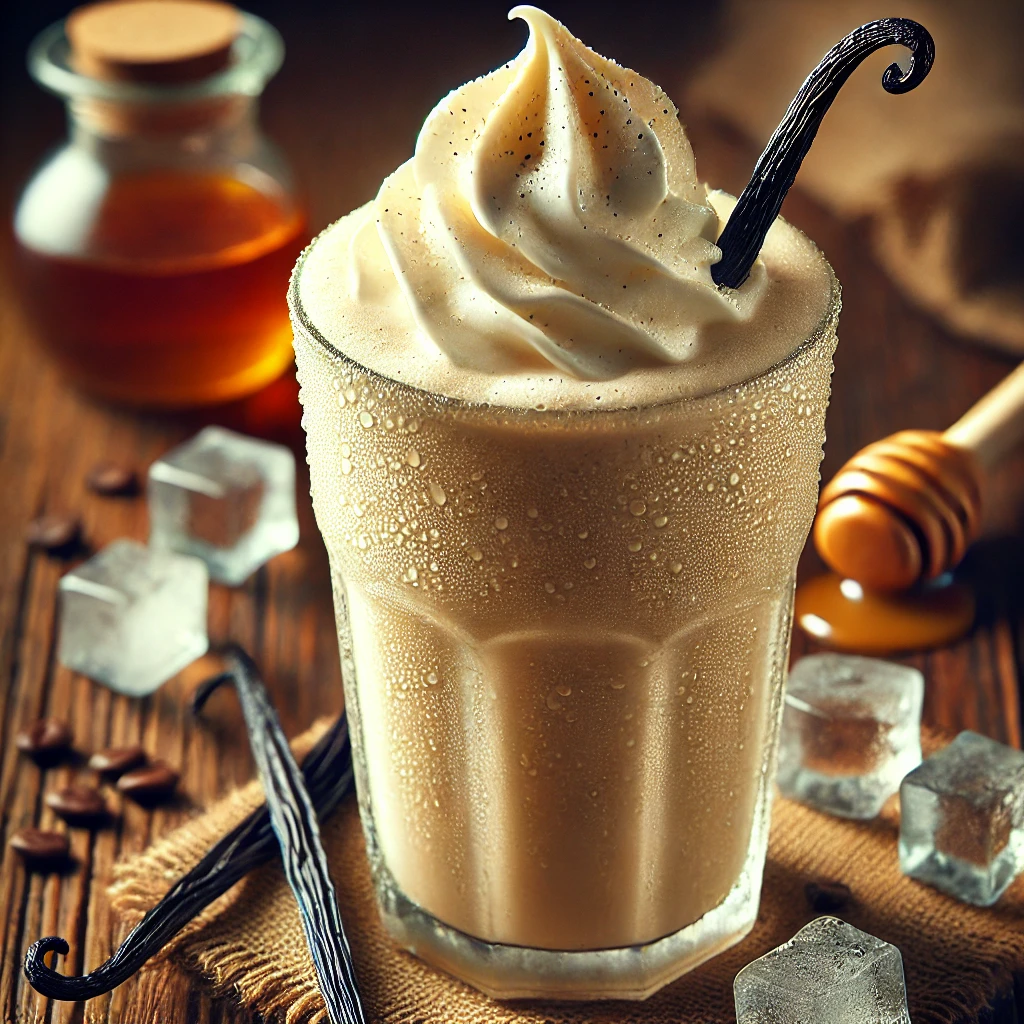 Krémes, jeges frappé mézzel és vaníliával
