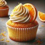 Narancsos cupcake tálalva