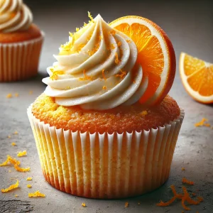 Friss és citrusos narancsos cupcake lágy krémmel