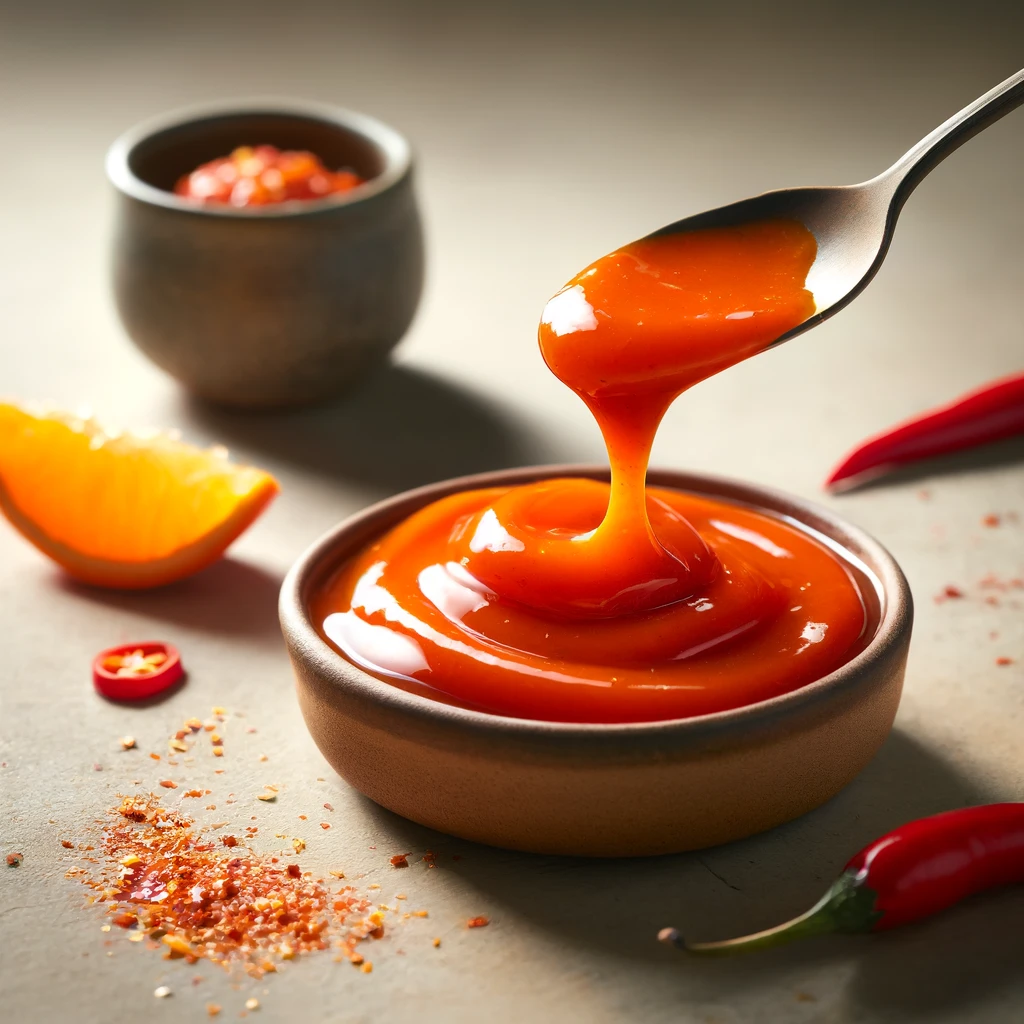 Ízletes és pikáns narancsos chili szósz húsokhoz és zöldségekhez