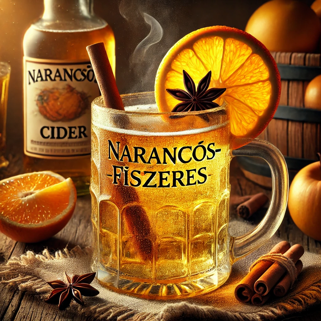 Meleg, illatos cider narancs és fűszerek kombinációjával
