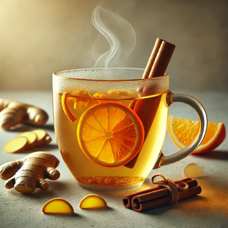 Narancsos-gyömbéres tea csészében