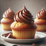 Nutellás Cupcake tálalva