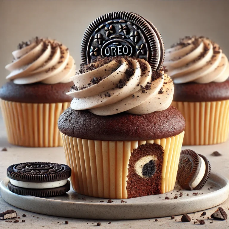 Frissen sült Oreo töltött cupcake