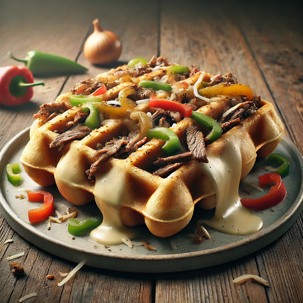 Marhahúsos és provolone sajtos sós gofri