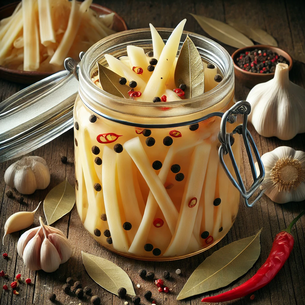 Quick and easy homemade pickled bamboo shoots