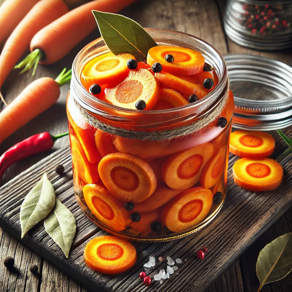 Quick and easy homemade pickled carrots