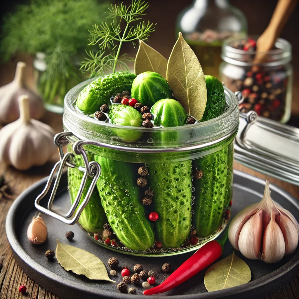 Quick and easy homemade pickled gherkins