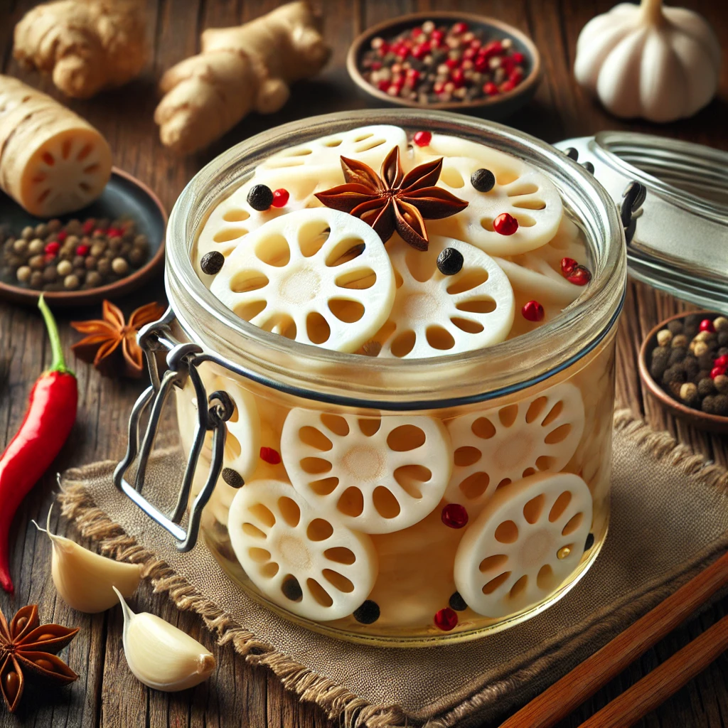 Quick and easy homemade pickled lotus root