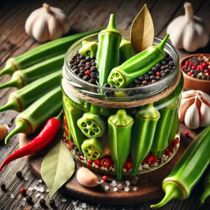 Quick and easy homemade pickled okra
