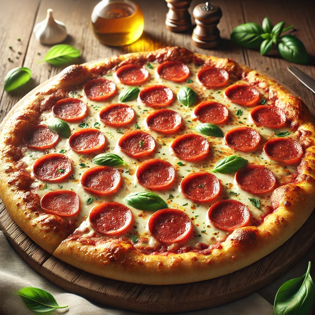 Amerikai pepperonis pizza házilag
